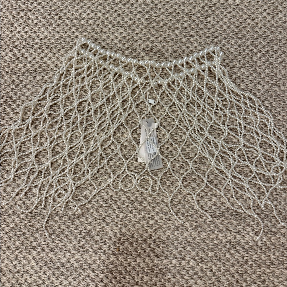 Elegant Pearl Beaded Necklace/Top